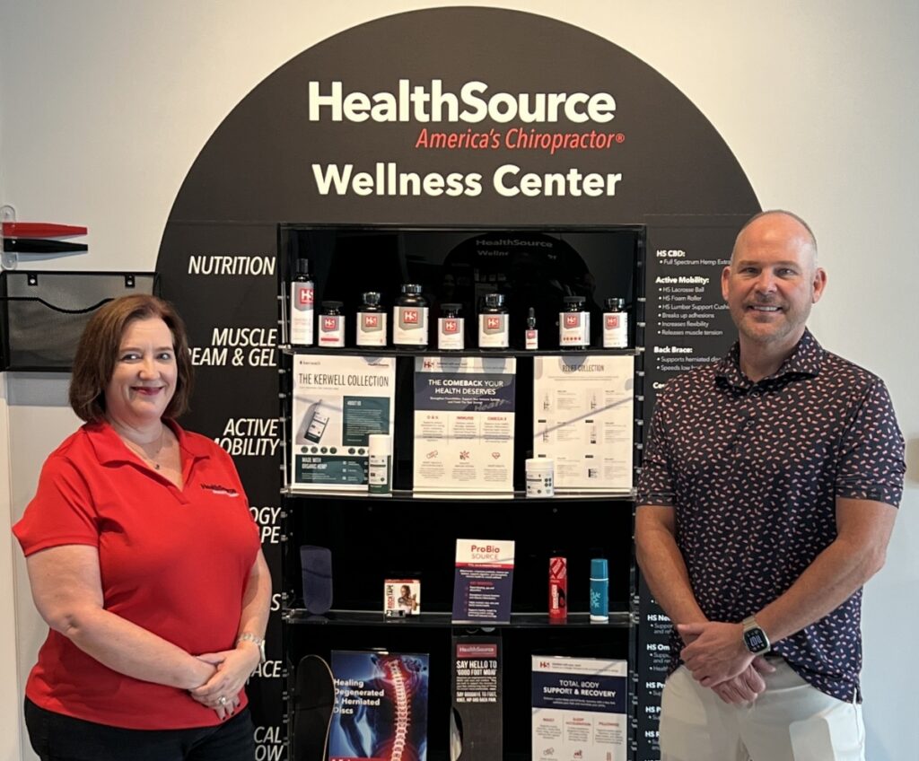 Dr. Jeff and team standing in front of the Wellness Center at HealthSource of Indian Land.