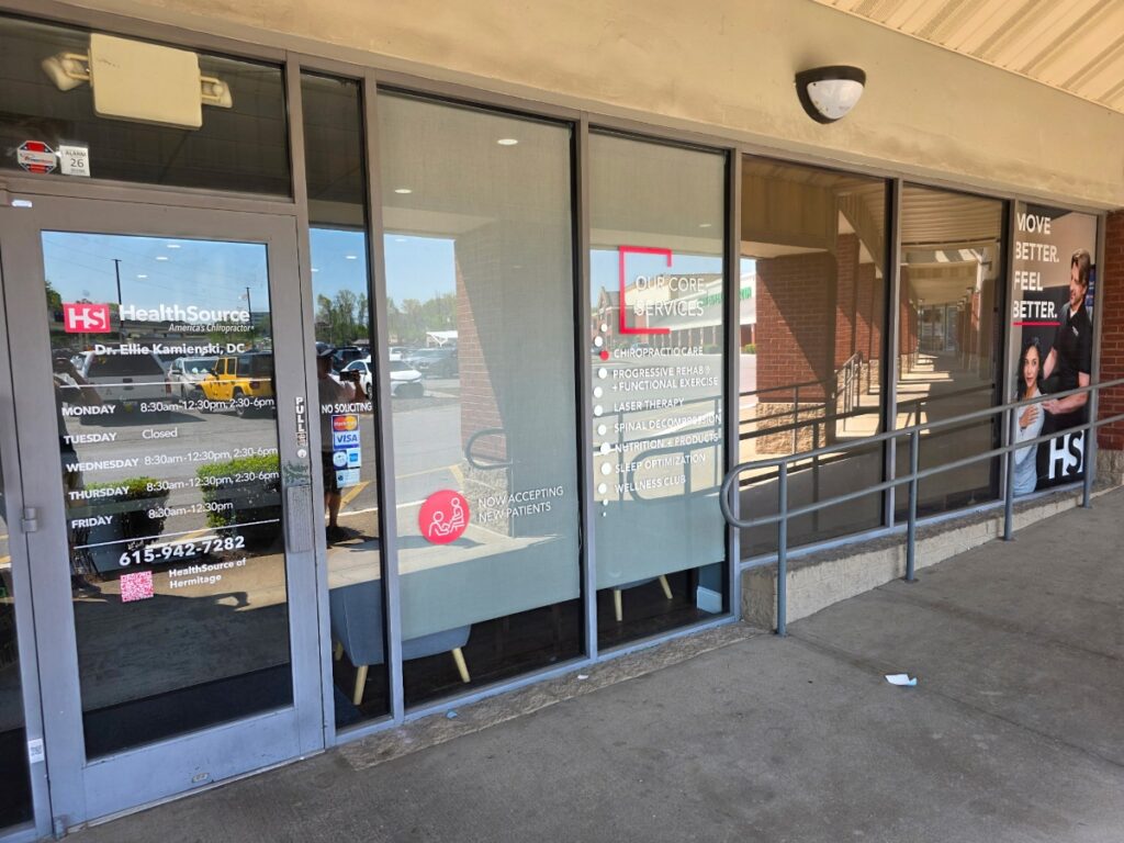 Exterior entrance at HealthSource of Hermitage.