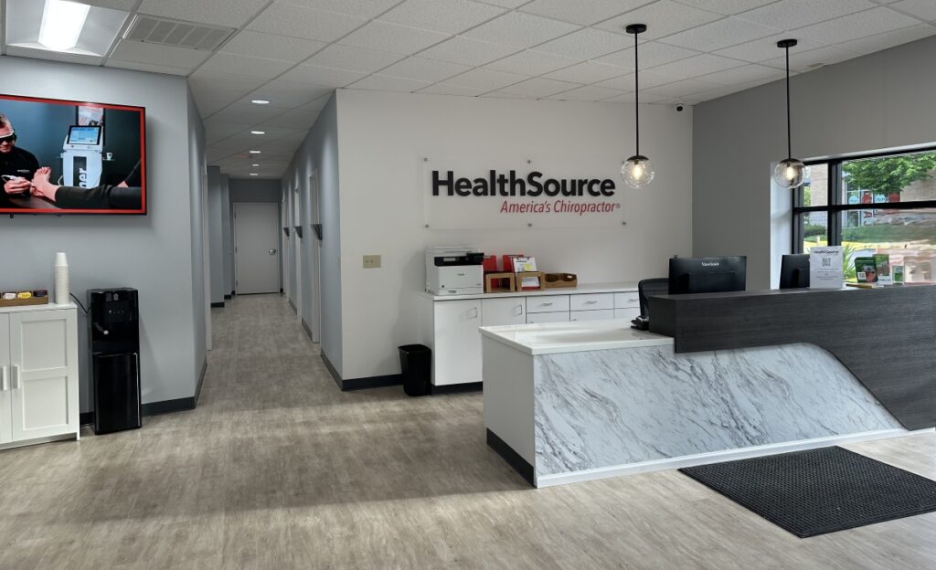 The reception area at HealthSource of Lake Oswego.