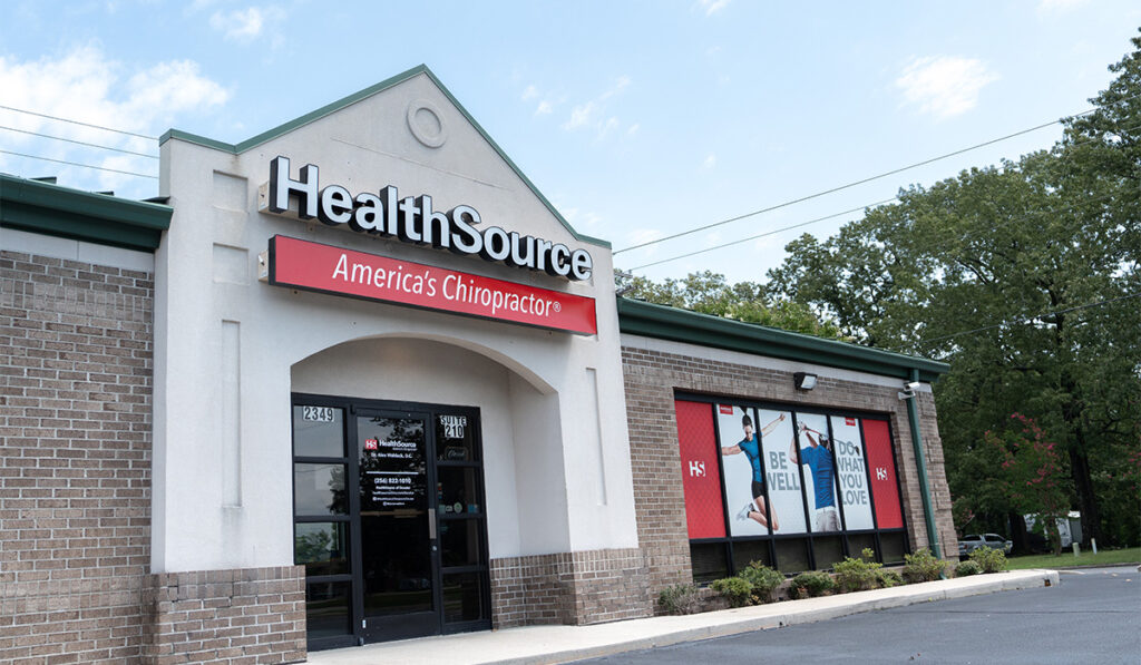 The exterior entrance at HealthSource of Decatur.