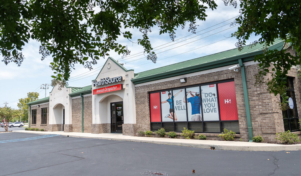 The exterior entrance at HealthSource of Decatur.
