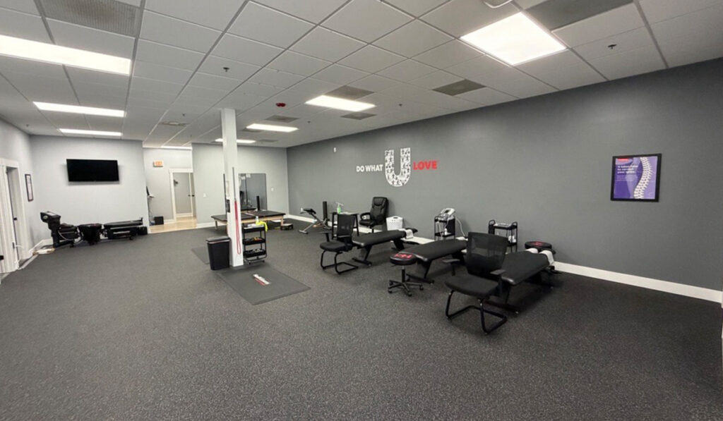 The progressive rehabilitation and functional exercise area at HealthSource of County Line Road.